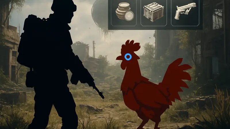 Скриншот игры ARC Raiders с персонажем и петухом Скрэппи, на фоне интерфейса