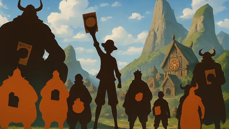 Персонажи One Piece на острове Элбаф с высокими наградами