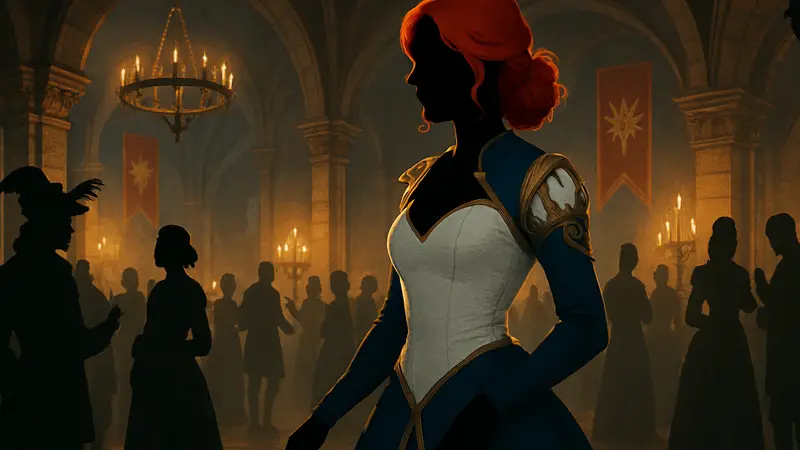 Косплей Трисс Меригольд из The Witcher 3: Wild Hunt, модель Кристина Борисова в бальном платье.