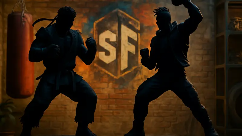 Статуи Рю и Люка из Street Fighter 6, демонстрирующие проработанные детали фигурок.