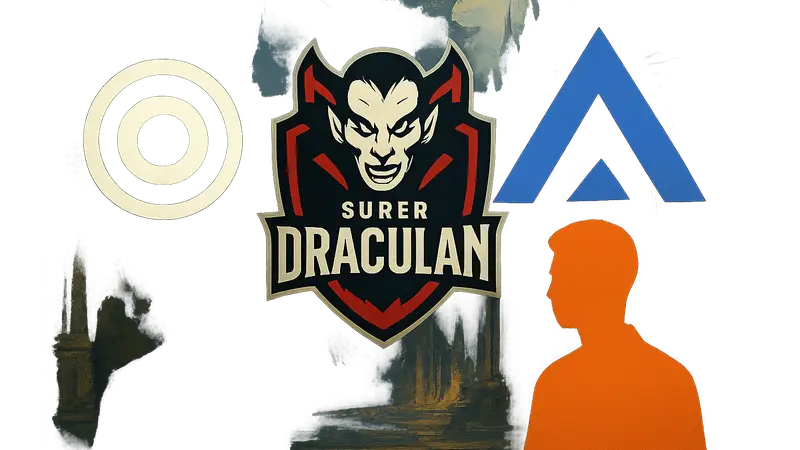 Логотипы команд Inner Circle и Acend на фоне эмблемы турнира Super DraculaN