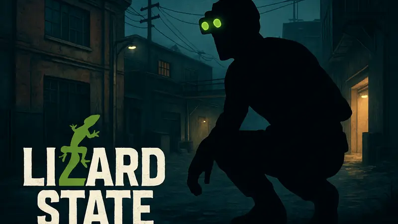 Скриншот или логотип инди-стелс игры Lizard State, похожей на Splinter Cell.