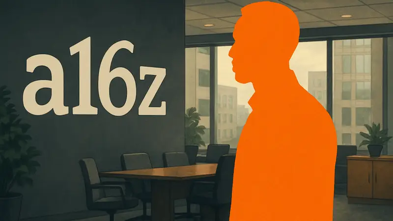 Логотип a16z или изображение Кофи Ампаду, символизирующее изменения в руководстве крупного венчурного фонда.