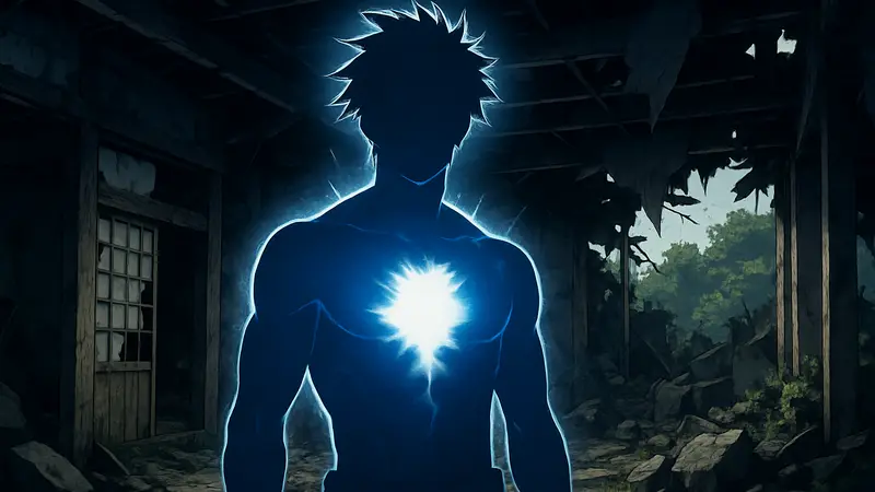 Иллюстрация персонажа Тодзи Фушигуро из аниме Jujutsu Kaisen, символизирующая его новое пробуждение.