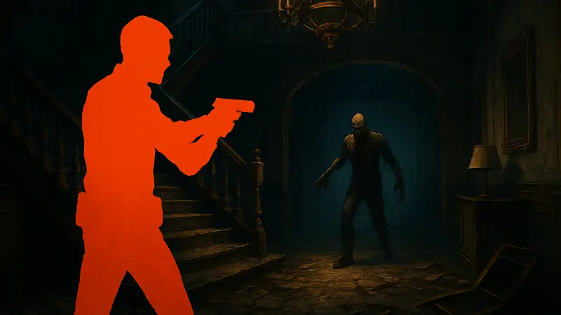 Скриншот из игры The Killing Antidote с элементами хоррора и персонажами.