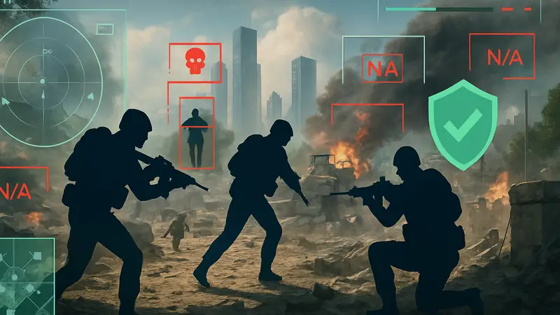 Игроки Battlefield 6 сражаются на карте, на фоне виден интерфейс игры с элементами читерства и античит системы.