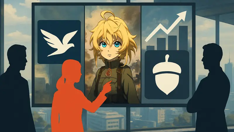 Логотип Twin Engine и студии NUT, аниме Военная хроника маленькой девочки, развитие аниме индустрии