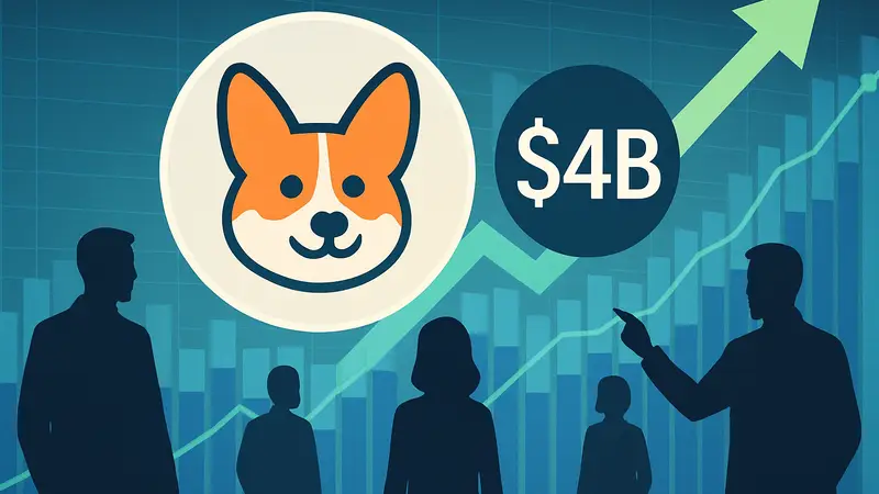 Логотип страхового стартапа Corgi с оценкой в $4 миллиарда на фоне графиков роста инвестиций.