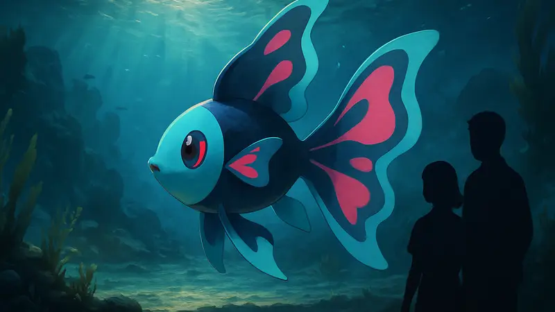 Изображение покемона Lumineon, символизирующего секретный тизер Pokemon Winds and Waves в игре Pokemon Pokopia.