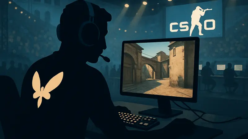 Шахар flameZ Шушан, игрок команды Vitality, сфокусирован на экране во время киберспортивного матча по CS2.