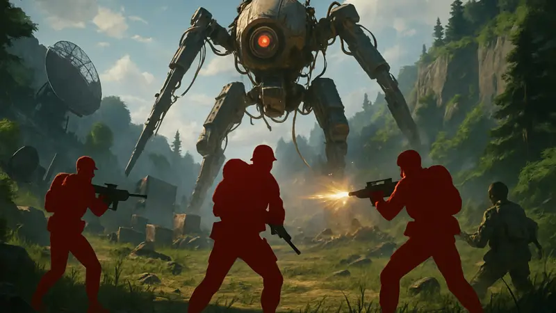 Скриншот из игры Arc Raiders с персонажами в бою