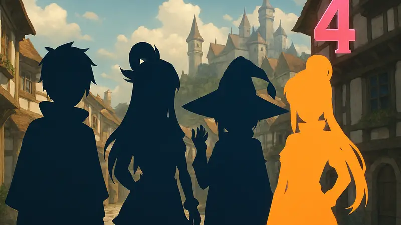 Персонажи аниме KonoSuba, логотип 4 сезона