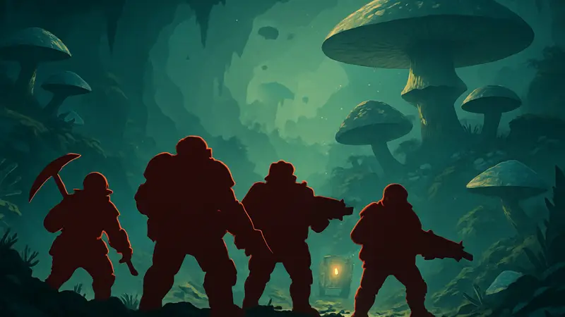 Гномы-космодесантники Deep Rock Galactic исследуют новый биом