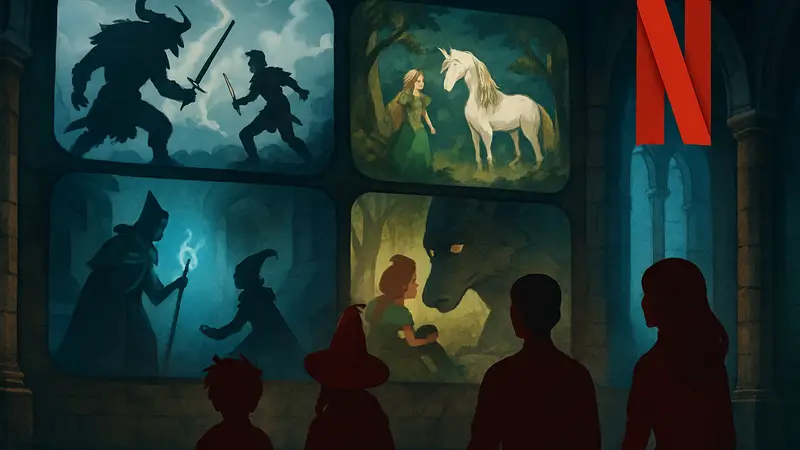 Кадры из лучших анимационных фэнтези-фильмов Netflix.