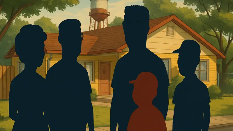 Кадр из 15 сезона анимационного сериала King of the Hill с главными героями