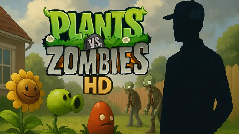 Логотип Plants vs. Zombies HD с датой закрытия от EA