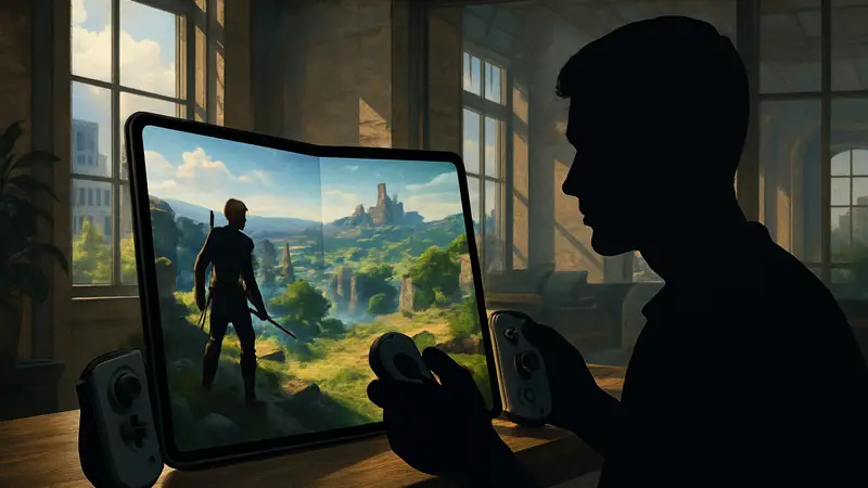 Концепт портативной игровой консоли Lenovo Legion Go Fold с гибким экраном