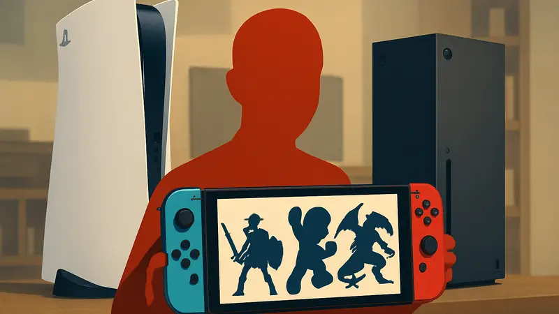 Nintendo Switch 2 на фоне PS5 и Xbox Series X, с эксклюзивными играми