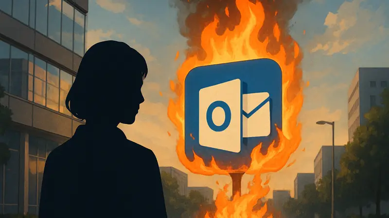 Логотип Microsoft Outlook Lite, знаменующий закрытие приложения.