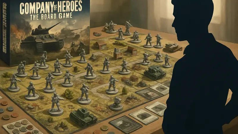 Настольная игра Company of Heroes: The Board Game, вторая редакция, компоненты и миниатюры.
