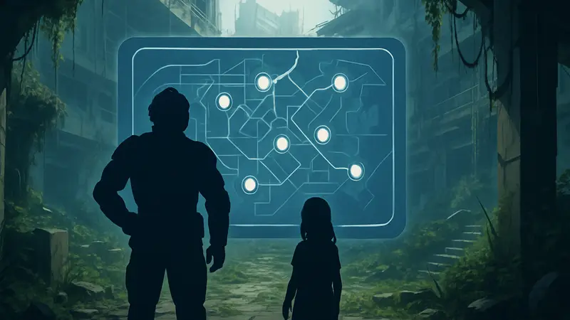 Интерактивная карта игровой локации Pragmata с отмеченными коллекционными предметами