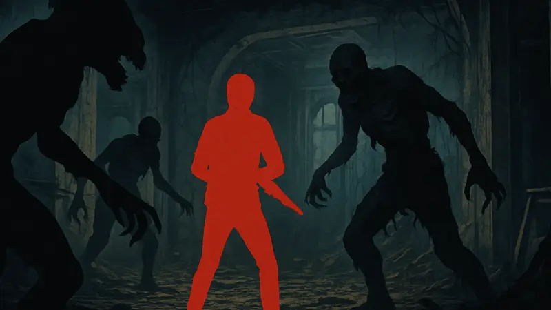 Игрок борется с монстрами в режиме Insanity Resident Evil Requiem.