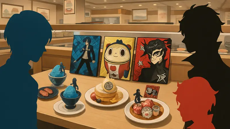 Тематическое меню и мерч Kura Sushi по играм Persona 3, 4 и 5