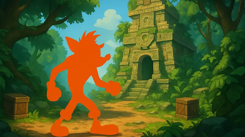 Арт с персонажем Крэш Бандикут, возможно, из новой игры серии Crash Bandicoot.