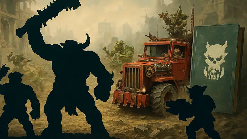 Новые миниатюры орков из Warhammer 40,000, включая грузовик и кодекс.