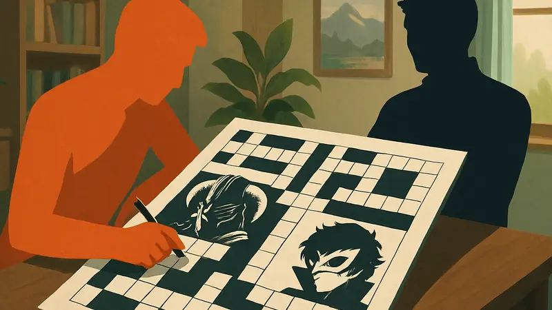 Игровой кроссворд с вопросами по персонажам из Skyrim и Phantom Thieves для GameRant.