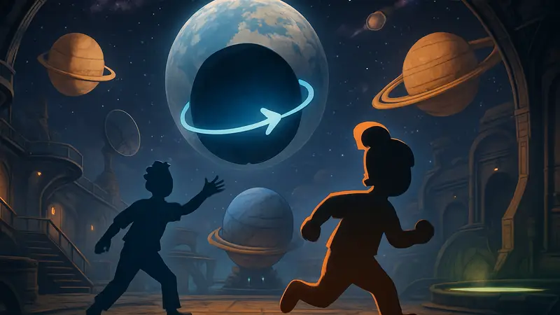 Скриншот геймплея кооперативной игры Nintendo Orbitals для Switch 2