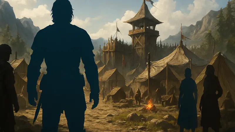 Игровой мир Crimson Desert с новым патчем 1.03 для PlayStation 5. Показан лагерь Greymane.