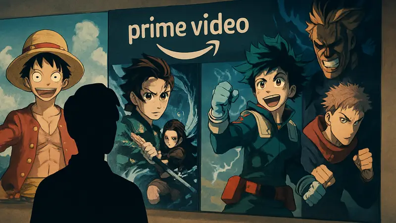 Обложки популярных сёнэн аниме, доступных на Prime Video
