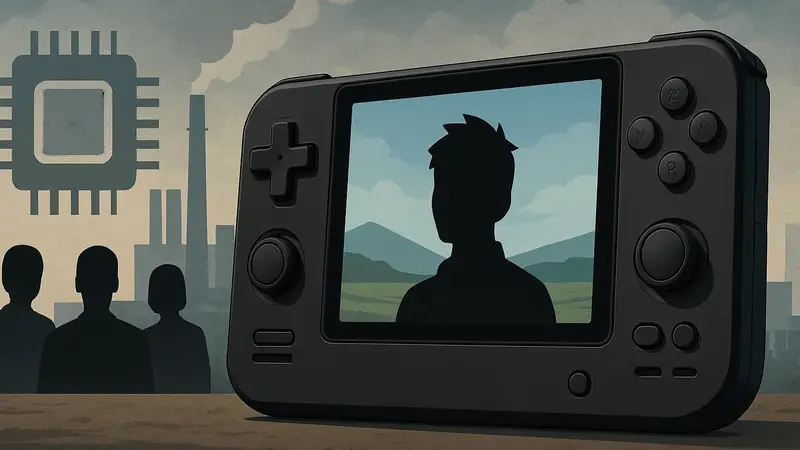 Портативная игровая консоль Retroid Pocket G2 черного цвета с экраном и кнопками управления