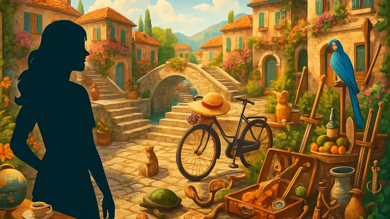 Скриншот из игры Hidden Around the World с яркой сценой поиска предметов и деталями