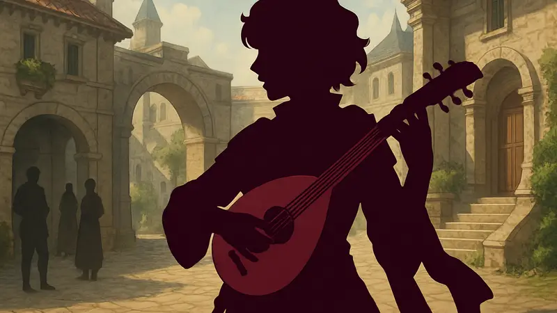 Арт-изображение Широкко из Fire Emblem Fortune’s Weave, показывающее её как барда.