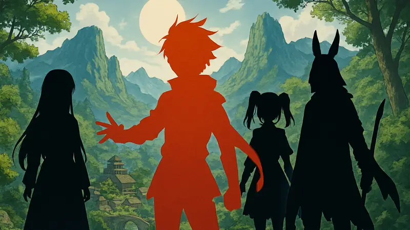 Промо-изображение аниме Daemons of the Shadow Realm, демонстрирующее его визуальный стиль и персонажей.