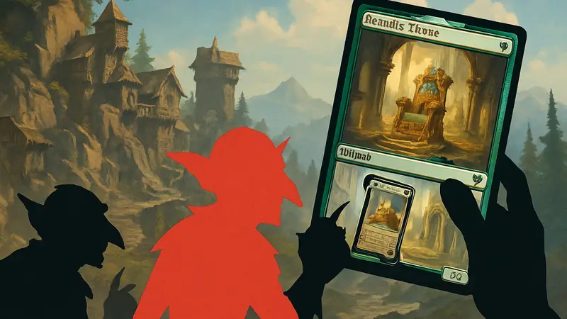 Утечка колоды Magic: The Gathering Secret Lair Goblin Commander с картой Roaming Throne