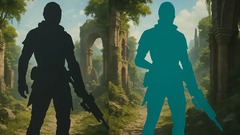 Игровой персонаж с включенным DLSS 5 и без него, демонстрирующий разницу в графике.