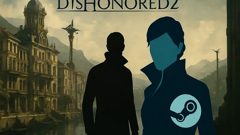 Обложка игры Dishonored 2, бесплатная раздача в Steam