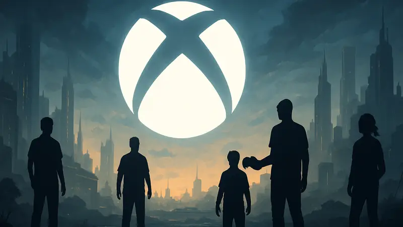 Логотип Xbox, символизирующий будущее консоли и игровую индустрию.