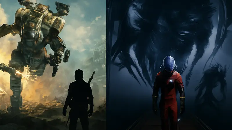 Обложки великих, но плохо  продавшихся шутеров от первого лица: Titanfall 2, Prey.