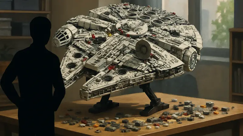 Детализированная модель «Тысячелетнего сокола» из LEGO, собранная фанатом из разных наборов.