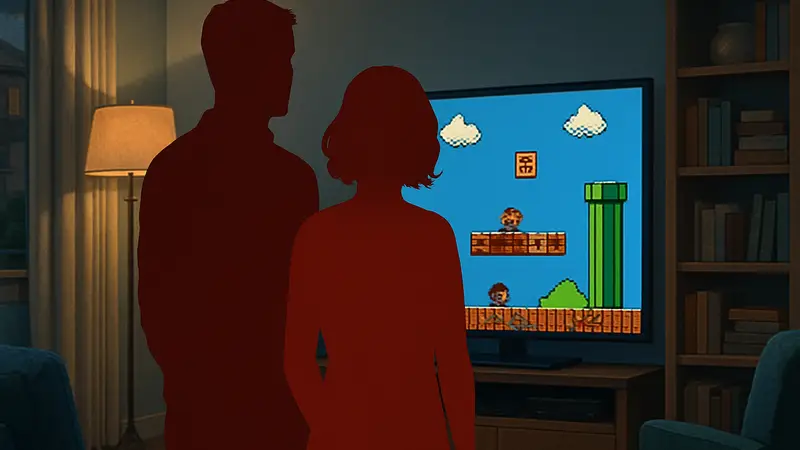 Кадр из фильма 'Ночные игры' с отсылкой к игре