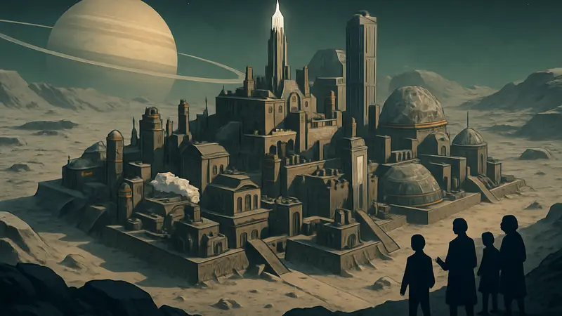 Скриншот игры Amberspire, изометрический научно-фантастический город на луне