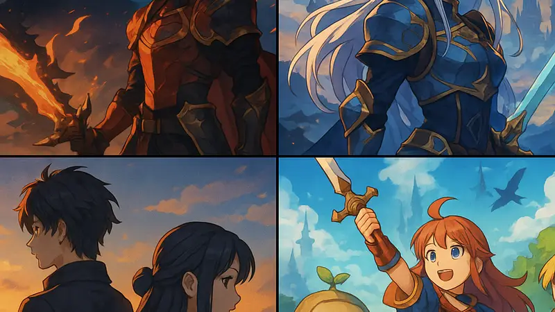 Коллаж из логотипов или ключевых артов анонсированных JRPG 2026 года, демонстрирующий разнообразие предстоящих игр.