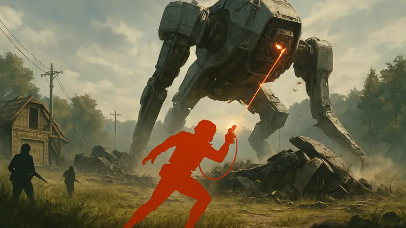 Кадр из игры ARC Raiders с механикой уничтожения машин, вдохновленной «Звездными войнами»