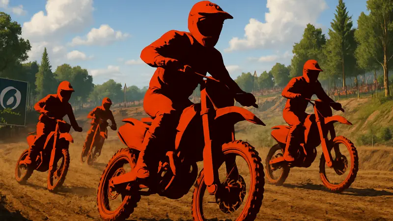 Скриншот или обложка игры MXGP 26: The Official Game, демонстрирующей гонку на мотоциклах