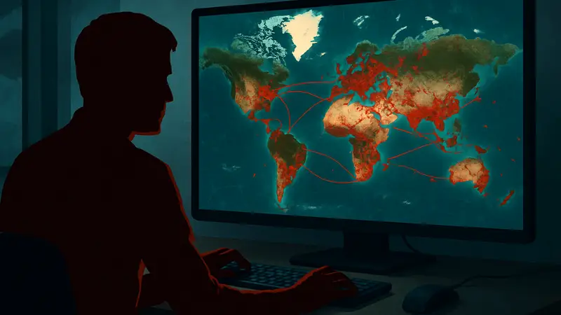 Игровой процесс Plague Inc: Evolved, карта мира с распространяющейся болезнью
