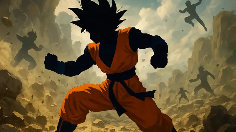 Гоку в битве, арт Dragon Ball, лучшие бои, список топ-10
